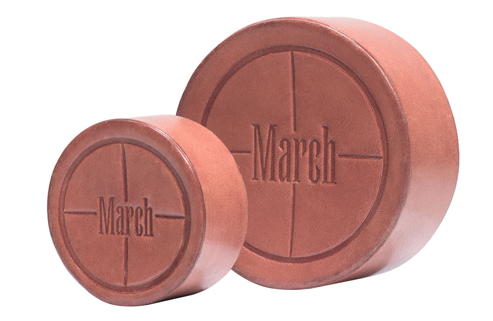 leather-lens-caps.jpg MARCH Scopes Leather Lens Caps - Image 1